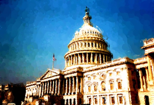 Capitol in Washington D C Painting