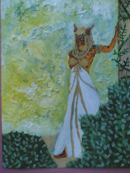 Bastet on Her Garden on The Sky