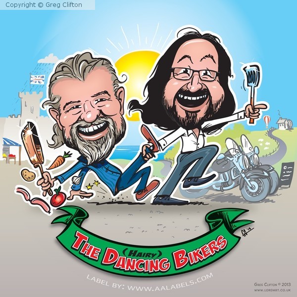 Hairy Bikers Caricature