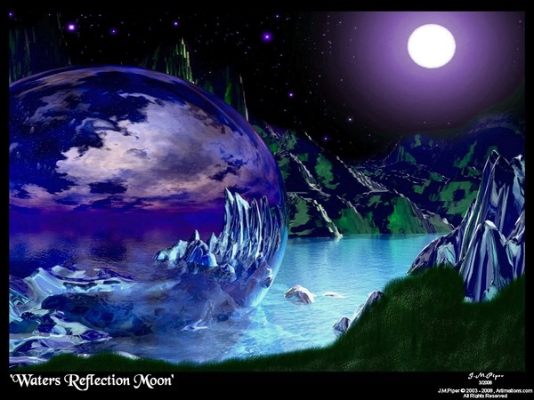 Waters Reflection Moon