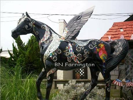 Black Sparkled winged horse