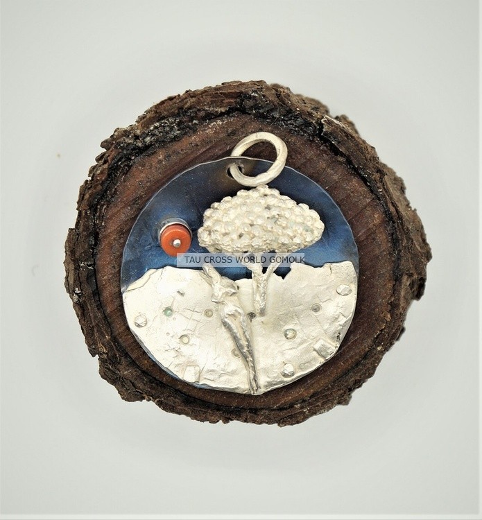 Blue Moon Pendant Sculpture art . SOLD ,Gomolka Art 