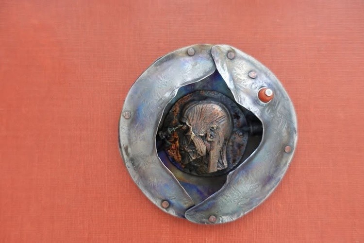 Eyes Without a Face  (SOLD) Necklaces Titanium Bronze silver Mirek Gomolka Art
