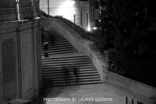 People on the Spanish Steps