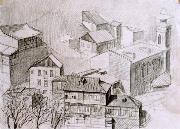 Old town sketch