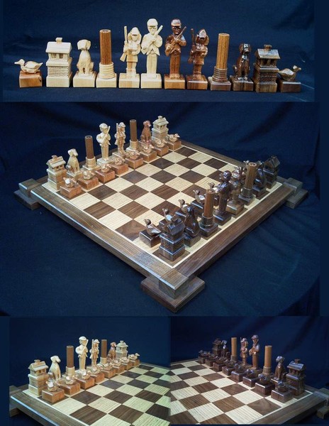 The Duck Hunting Chess Set