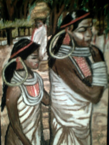Indian maidens in costumes