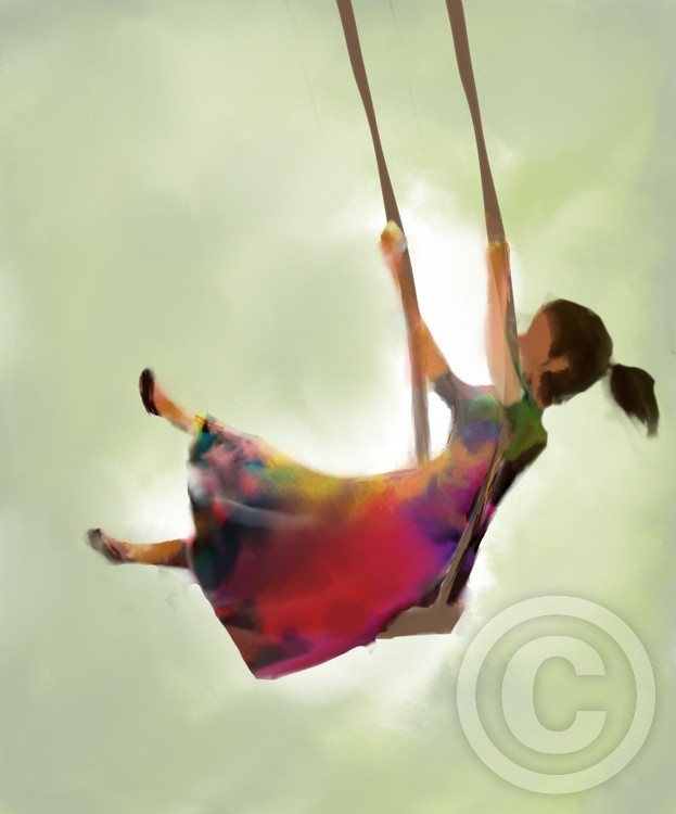 girl on swing