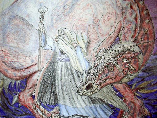 Study of Wizard and Dragon Pic