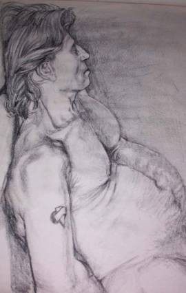 life drawing in recline