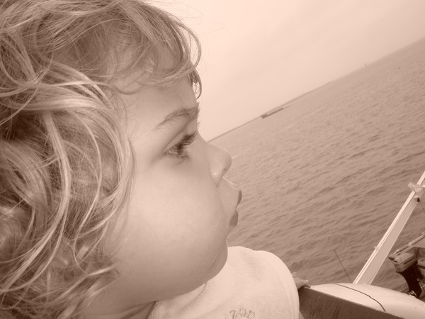 Natalie on the boat