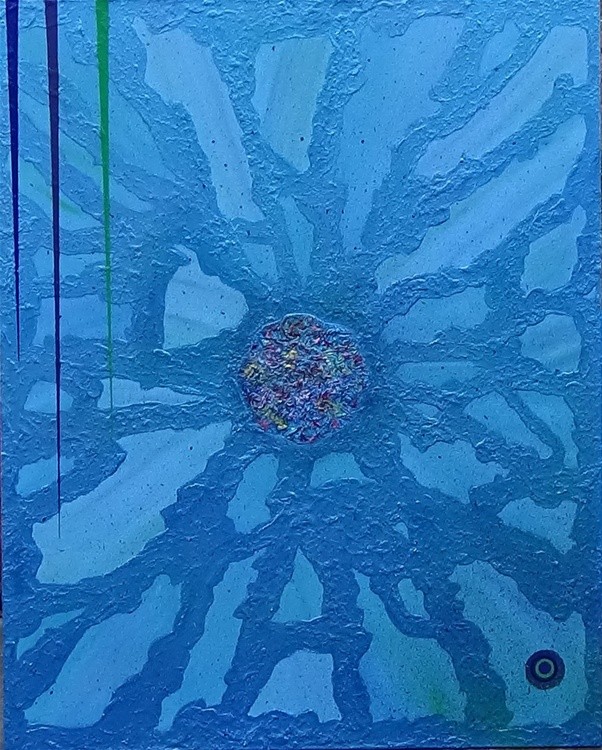 'Returning to a sky' Acrylic & emulsion 150cm(59 inch) x120cm(47 inch) (1606 x 2000)