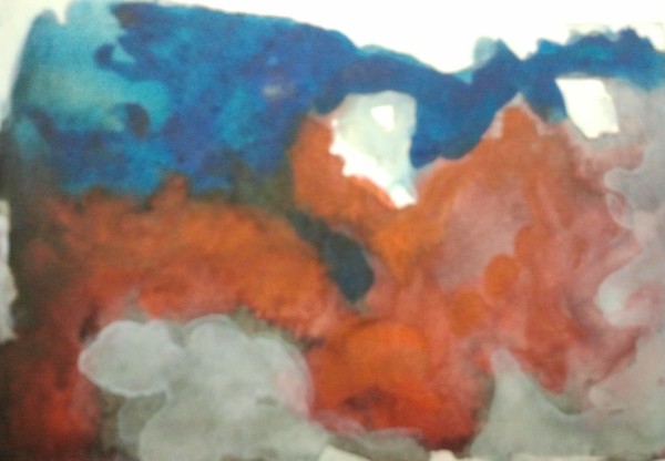 abstract art watercolor painting