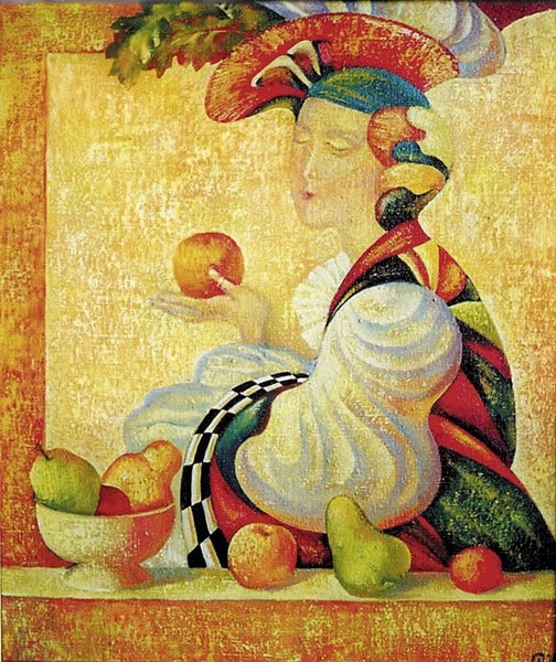 Girl with fruts