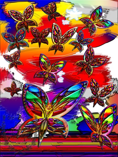 Butterfly Woman Flying III