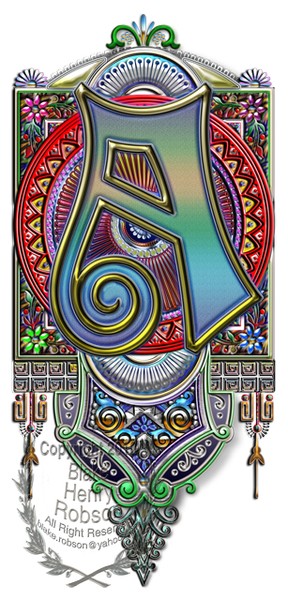 Ornate Letter A Monogram