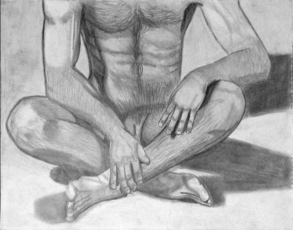 cross legged
