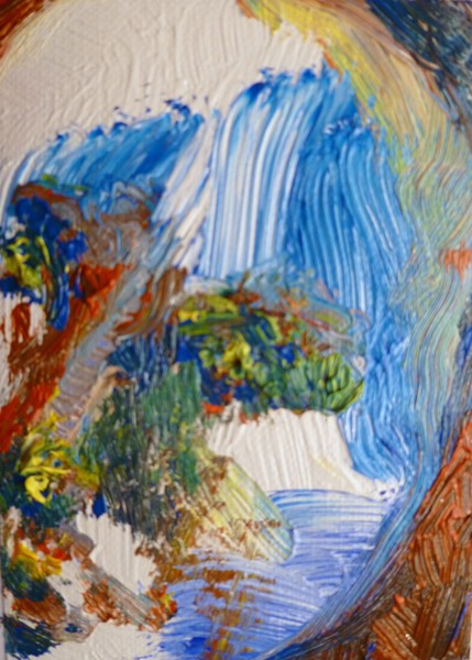 Face, Oil, 14, ACEO by Strongwater Branching