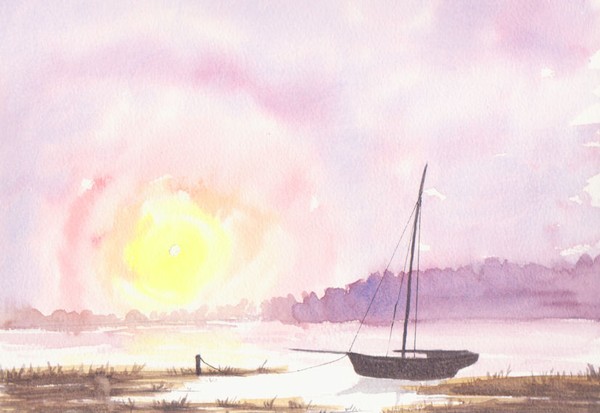 Lake at dusk