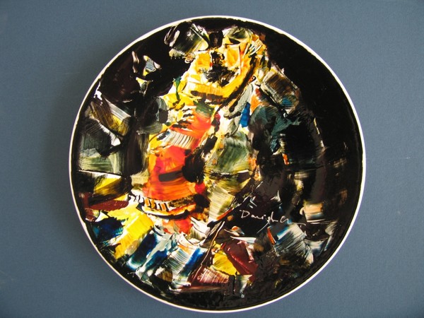 Tango 28 x 28 cm porcelain paint