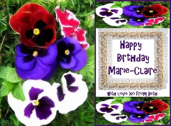Happy Birthday Marie-Claire!!