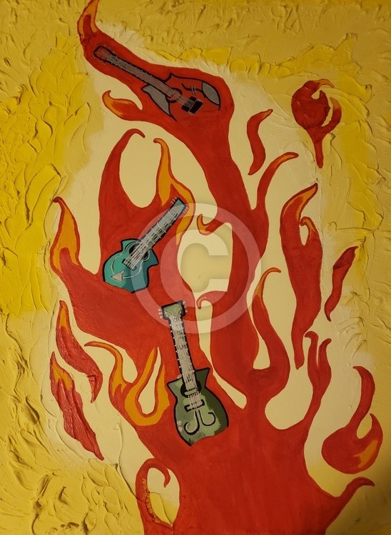 guitar flames
