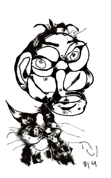 Man and Cat