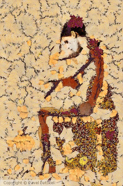 Girl with roses
