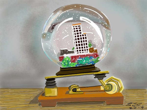 Perpetual snow globe 