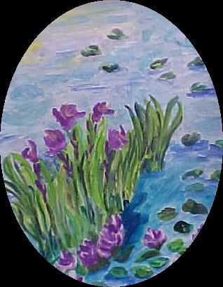 Water lilies and Irises
