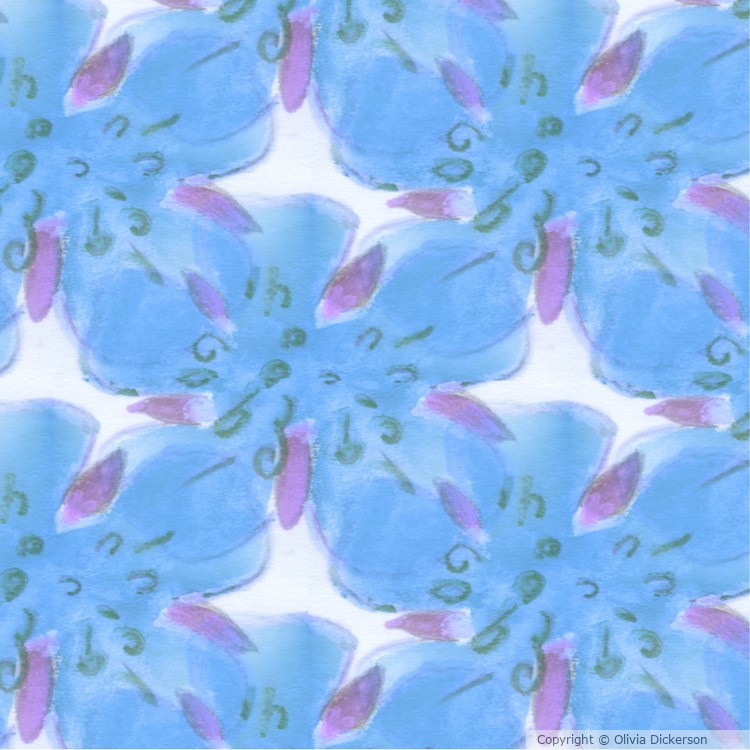 Floral Blue&Pink