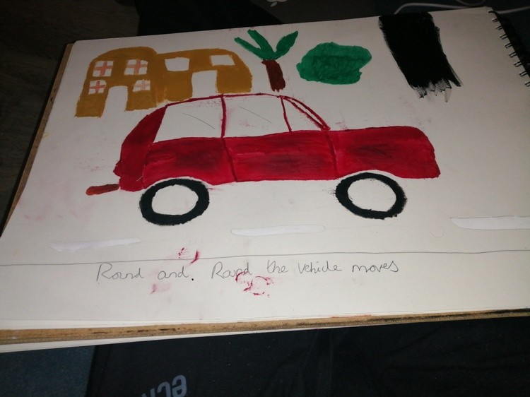 Scenery, car and roads 