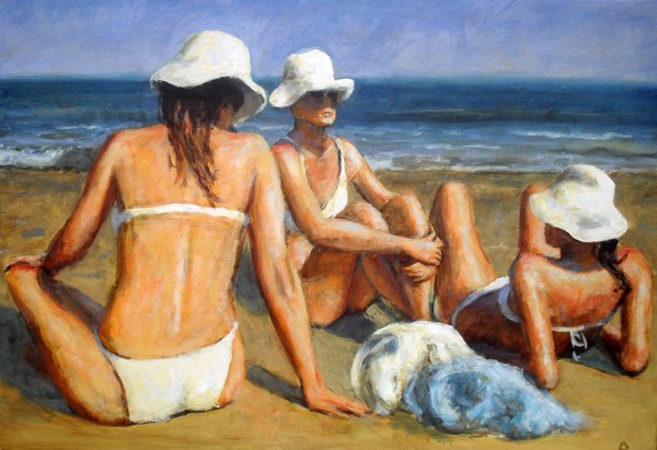Three white hats