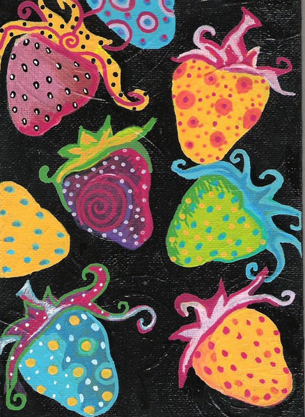Funkadelic-covered strawberries