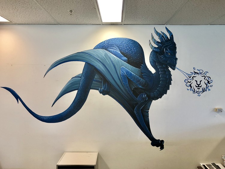 Blue Dragon Mural