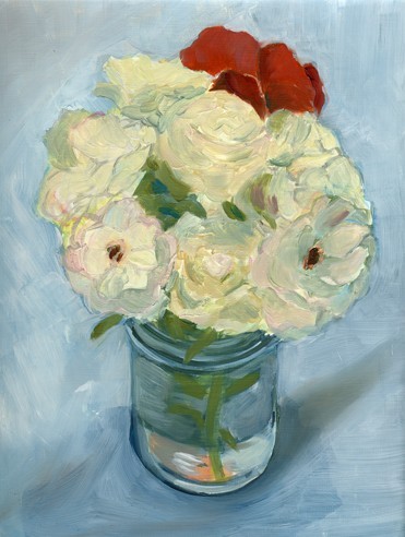 White Primroses in a Jar