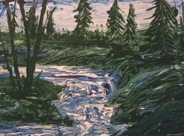 Forest River (FingerPainting)