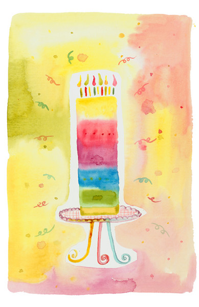 birthday-color cake