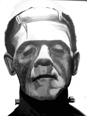 Boris Karloff as Frankenstein