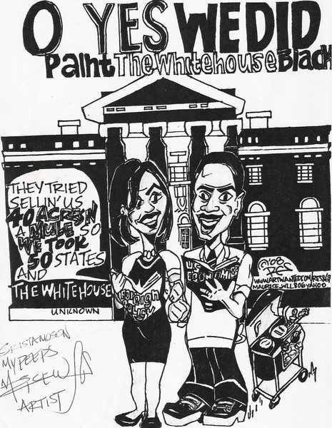The Obama's cartoon