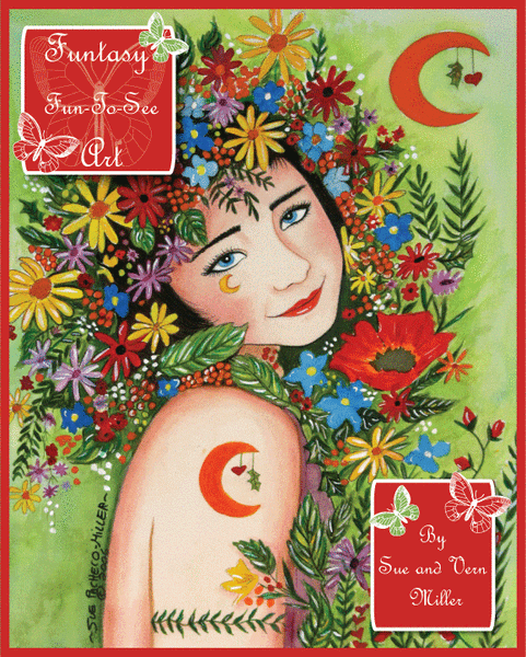 FUNTASY ART & POETRY BOOK By Sue & Vern Miller