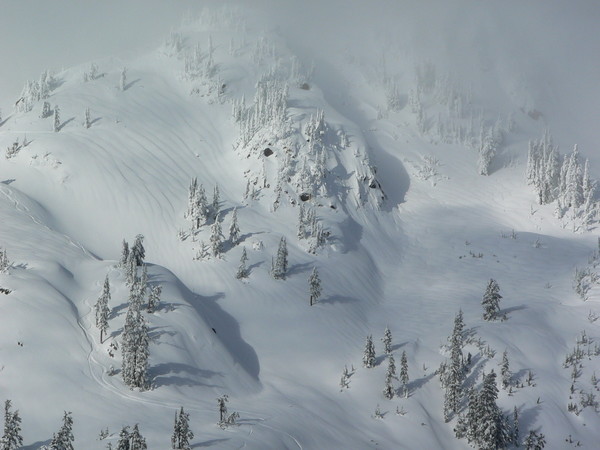 Snowy mountainside