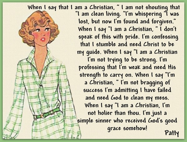 I am a Christian...