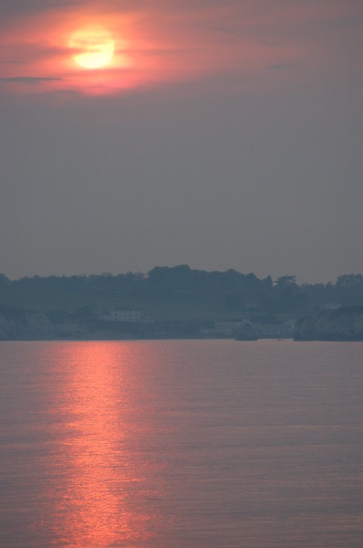 sunset over compton