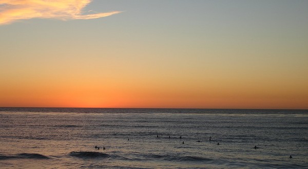 Surfin the sunset of the Jewel