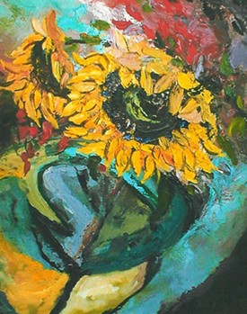 Sunflower and Leaves