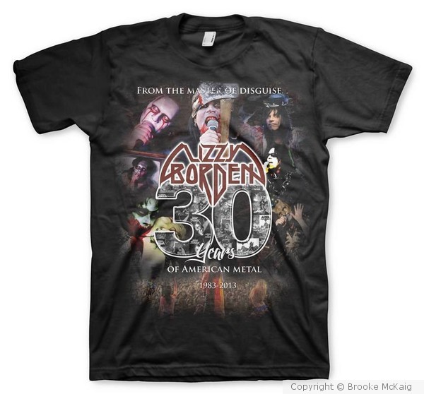 Lizzy Borden Band 30th Anniversary T's (front)