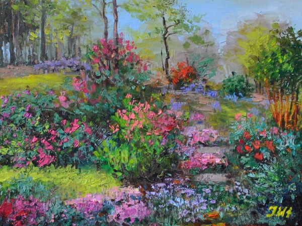 Spring at the backyard garden.