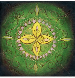 Rangoli IV - Original Mixed Media Textured Art