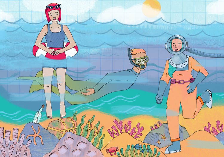 Seaside Characters (Website Landing Page) 2017